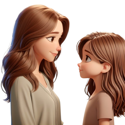 Mutter Tochter Blick